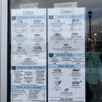 tacoria - Bergen Town Center - Menu as of March 2021 - Tacos Near Me - Paramus, New Jersey