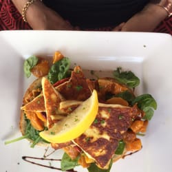 Tutto Caffe Espresso Bar - Haloumi stack with pumpkin