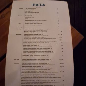Pa'La - 24th Street - Drink menu - Mediterranean Near Me - Phoenix, Arizona
