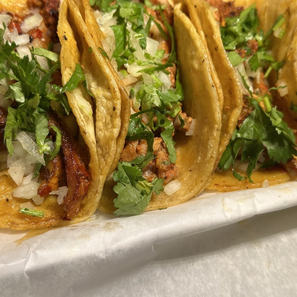 Tacos D' kache - Tacos de pastor ( marinated pork tacos ) With onions & cilantro - Tacos Near Me - Columbus, Ohio Tacos D' kache - Tacos de pastor ( marinated pork tacos ) With onions & cilantro - Tacos Near Me - Columbus, Ohio