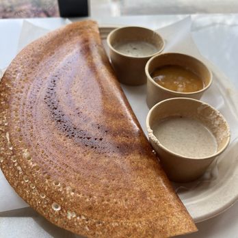Tiffin Hut - Masala dosa, peanut chutney, coconut chutney, and sambar - Indian Near Me - Herndon, Virginia Tiffin Hut - Masala dosa, peanut chutney, coconut chutney, and sambar - Indian Near Me - Herndon, Virginia