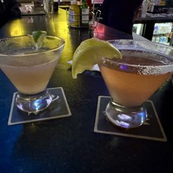 Backspin Texas Sports Bar & Grill - Grapefruit 'Tini and Pomegranate Lemon Drop Martini