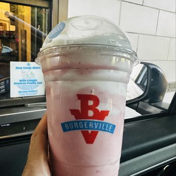 Burgerville - 16oz Bliss Raspberry Shake-$6.79 - Burgers Near Me - Portland, Oregon