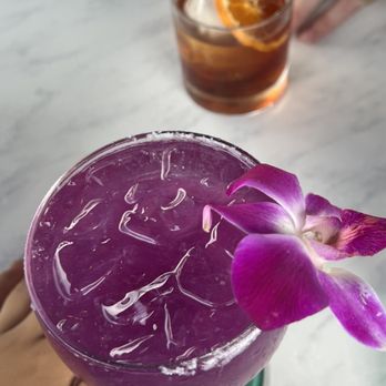 Atirantado - Margarita Flower (purple) and Old Fashioned - Bars Near Me - Naranjito, Puerto Rico