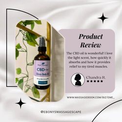 Ebony's Massage Escape - Clients love our wellness products.