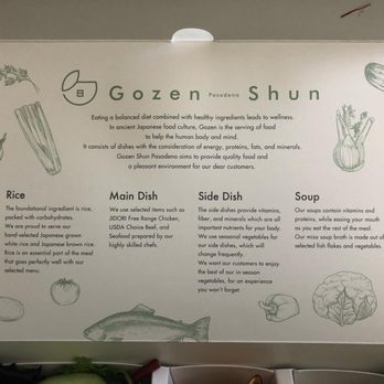 Gozen Shun - On the lid of the bento. - Japanese Near Me - Pasadena, California