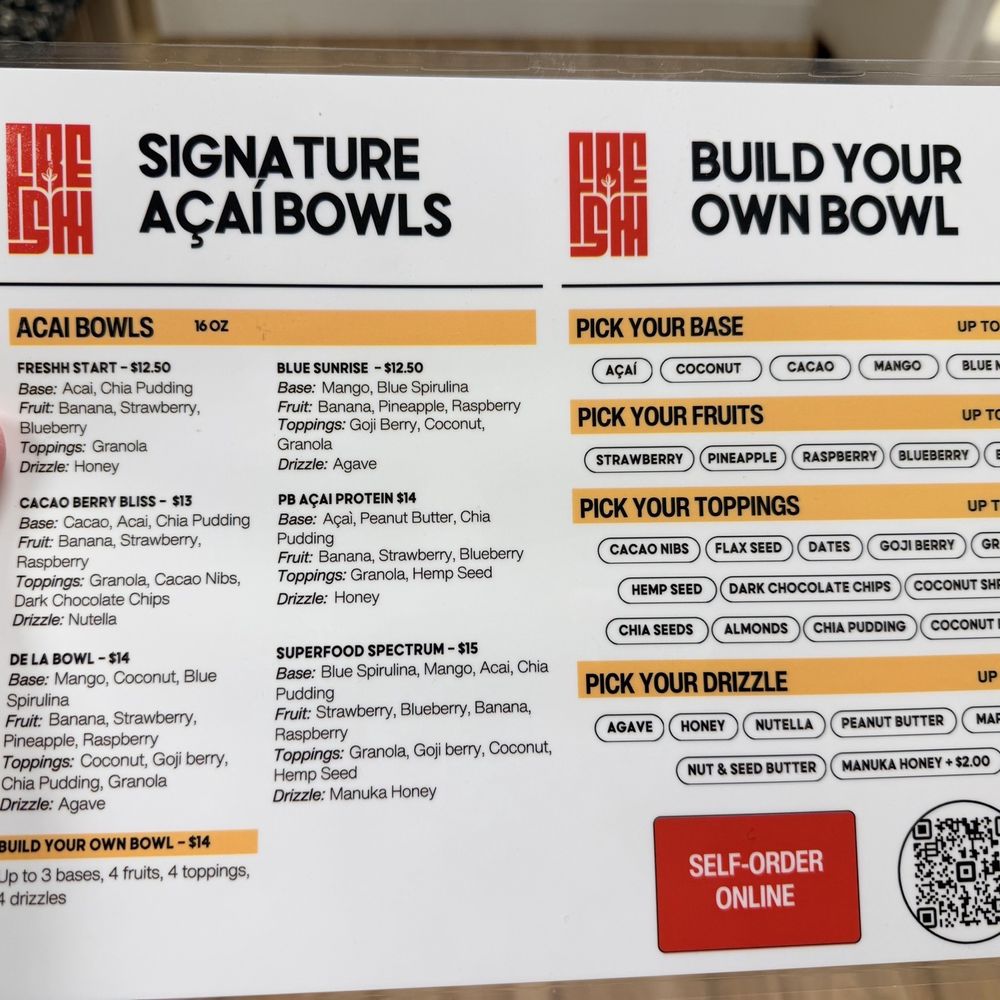 Freshh - Menu - Juice Bars & Smoothies Near Me - Seattle, Washington Freshh - Menu - Juice Bars & Smoothies Near Me - Seattle, Washington
