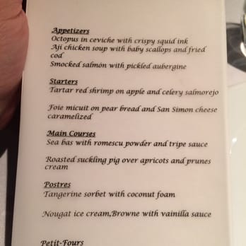 Lúa - Today's pre-fixe menu - Spanish Near Me - Madrid, M