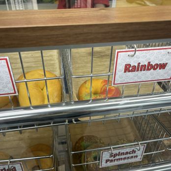 5th Ave Bagelry - Rainbow bagel is so cute! Will be trying the spinach Parmesan next. - Bagels Near Me - Tustin, California