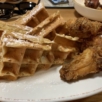 Ms. Icey's Kitchen & Bar - Cassie's Fried Chicken w/ Sweet Potato Waffles - Bars Near Me - Decatur, Georgia