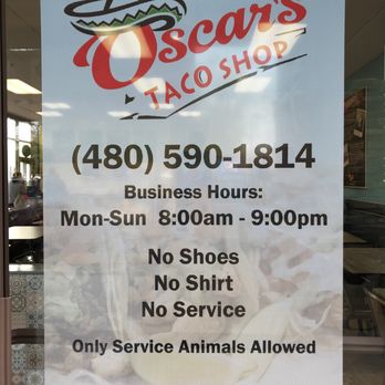 Oscars Taco Shop - Signage - Mexican Near Me - Scottsdale, Arizona
