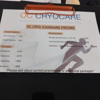 OC Cryocare - Standard pricing! - Cryotherapy Near Me - Laguna Niguel, California
