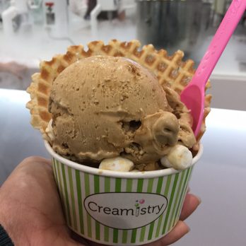 Creamistry - Espresso with almonds and mini marshmallows - Desserts Near Me - Cerritos, California