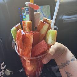 Crazy cup!  Subbed out cantaloupe for extra pineapple & watermelon