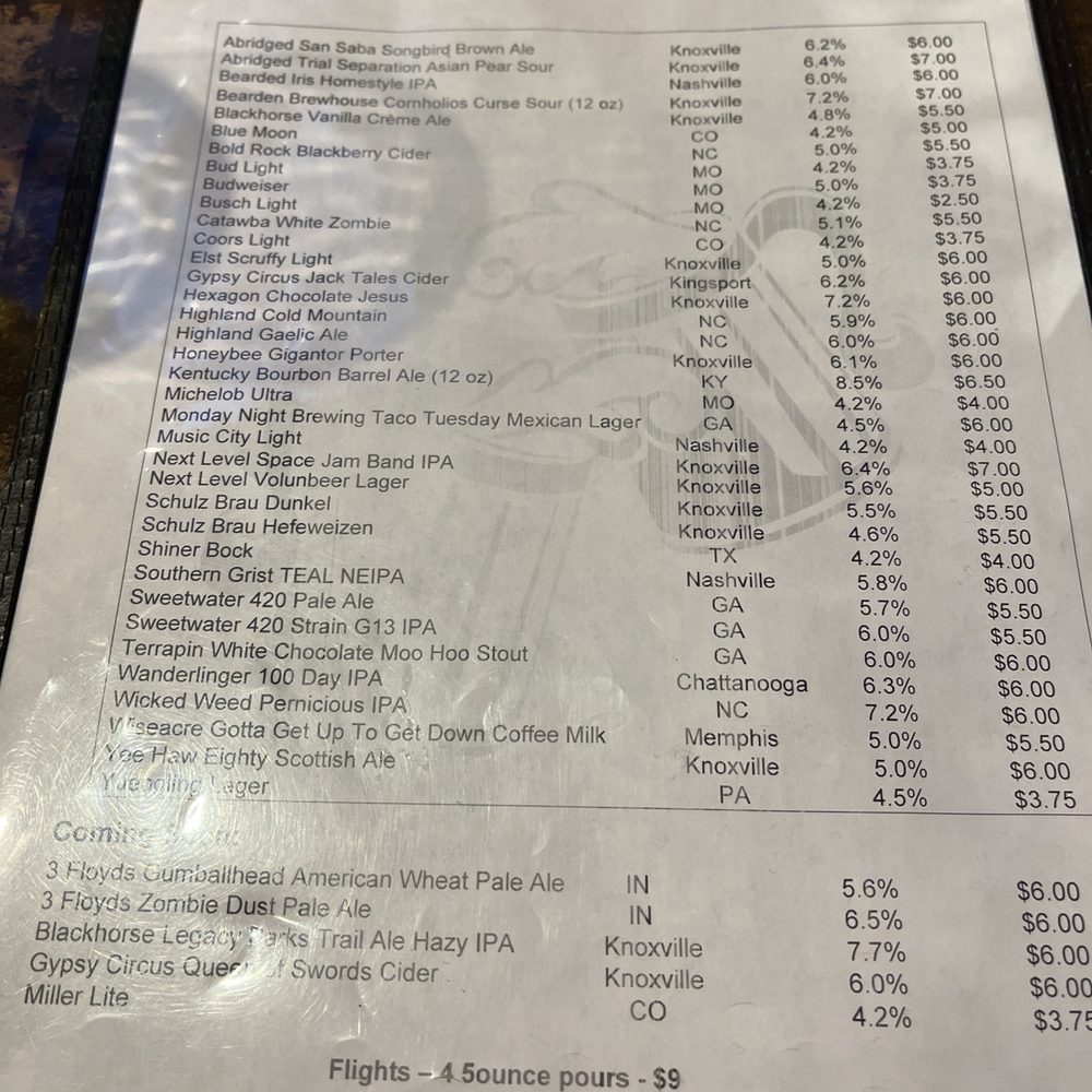 Tennessee Tap House - November 2023 tap selections - Pizza Near Me - Knoxville, Tennessee Tennessee Tap House - November 2023 tap selections - Pizza Near Me - Knoxville, Tennessee