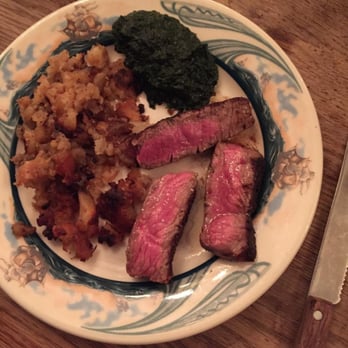 Peter Luger - Porterhouse, creamed spinach and German potatoes. - Steakhouses Near Me - Brooklyn, New York Peter Luger - Porterhouse, creamed spinach and German potatoes. - Steakhouses Near Me - Brooklyn, New York