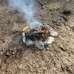 Los Coyotes Band of Cahuilla & Cupeño Indians - The stones that were set there for a nice fire!