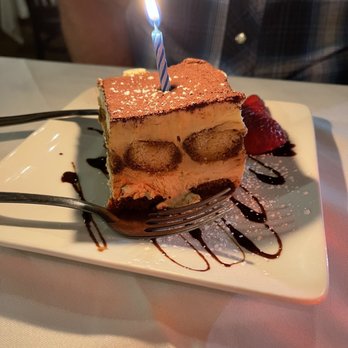 Bella’s Bistro - Birthday Tiramisu! - Seafood Near Me - Simi Valley, California
