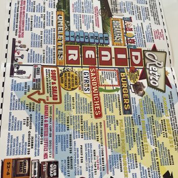 Retro Diner - Very crammed and complicated menu. - Diners Near Me - La Conner, Washington