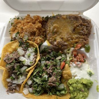 R Burgers - Carne Asada Tacos Plate - Burgers Near Me - Redlands, California