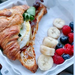 LuluBelle's Coffee House & Bakery - Breakfast Croissant sandwich