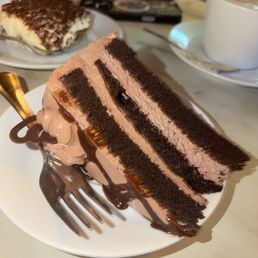 Chocolate Mousse Cake (tiramisu in back) Chocolate Mousse Cake (tiramisu in back)