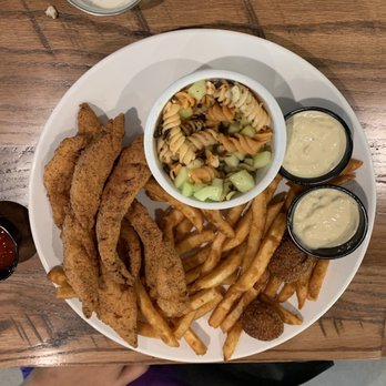 11|17 - Catfish and fries, pasta salad - New American Near Me - McKinney, Texas