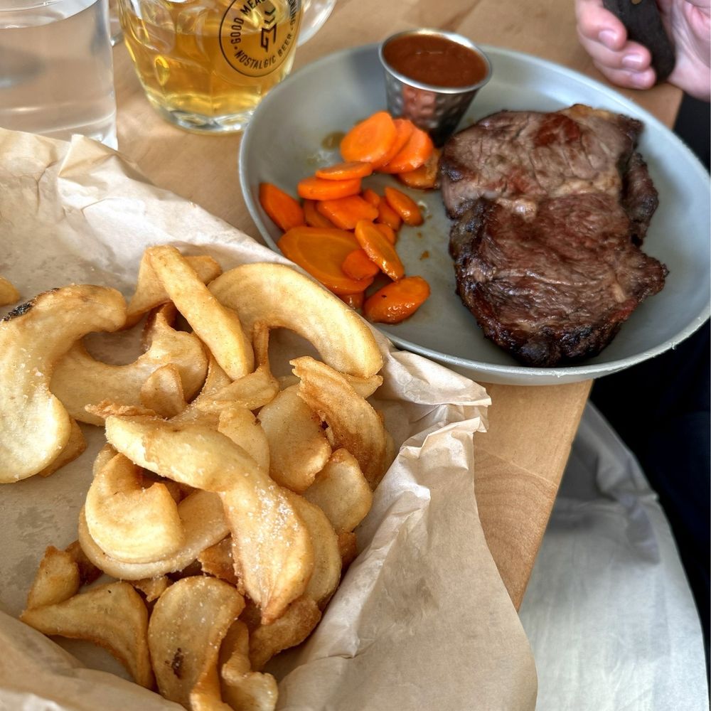 Good Measure Brewing - Steak and fries- the steak was average, loved the fries though! - Breweries Near Me - Northfield, Vermont Good Measure Brewing - Steak and fries- the steak was average, loved the fries though! - Breweries Near Me - Northfield, Vermont