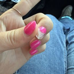 Cracked my nail in had, this was an hour after they were supposed to "fix" my nail.
