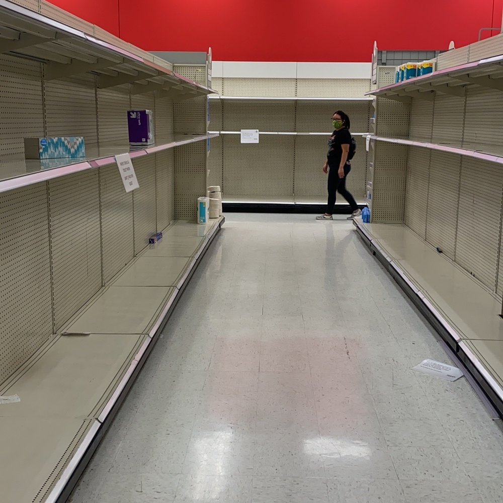 Target - Empty paper towels and TP shelves - Department Stores Near Me - North Hollywood, California Target - Empty paper towels and TP shelves - Department Stores Near Me - North Hollywood, California