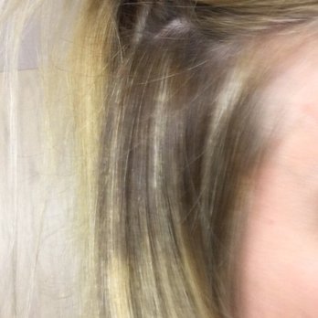 Main Street Salon - Color bleeding, unevenness, brassy two toned blonde, striping. Horrible!!! - Blow Dry/Out Services Near Me - Sumner, Washington Main Street Salon - Color bleeding, unevenness, brassy two toned blonde, striping. Horrible!!! - Blow Dry/Out Services Near Me - Sumner, Washington