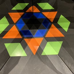 Shape and mirror matching exhibit. Shape and mirror matching exhibit.