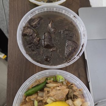 Tyang Gelay’s Grill - Top to bottom: laing, dinuguan, sisig pork - Filipino Near Me - Woodside, New York Tyang Gelay’s Grill - Top to bottom: laing, dinuguan, sisig pork - Filipino Near Me - Woodside, New York