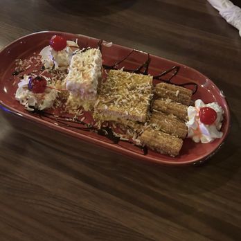 Fuego - Three item sampler dessert!!! JUST DO IT! So yummy! Plenty for two and reasonable for one! All excellent. Authentic. Delicious! - New Mexican Cuisine Near Me - Falmouth, Maine Fuego - Three item sampler dessert!!! JUST DO IT! So yummy! Plenty for two and reasonable for one! All excellent. Authentic. Delicious! - New Mexican Cuisine Near Me - Falmouth, Maine