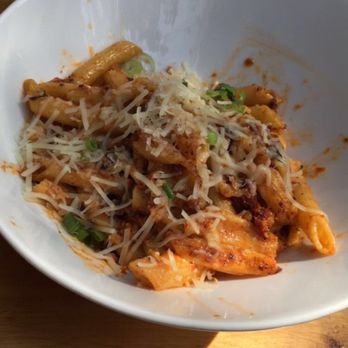 Queen St Warehouse - Sun dried tomato pesto penne was delicious! If you're a health nut, don't order this cause there was a tiny oil puddle at the bottom. - Bars Near Me - Toronto, Ontario Queen St Warehouse - Sun dried tomato pesto penne was delicious! If you're a health nut, don't order this cause there was a tiny oil puddle at the bottom. - Bars Near Me - Toronto, Ontario