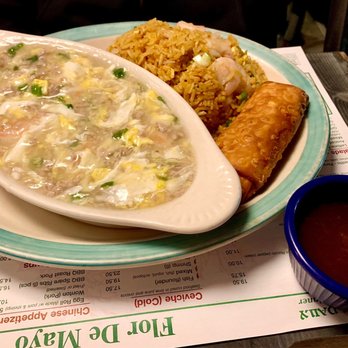 Flor De Mayo - Shrimp with lobster sauce, fried rice, egg role & duck sauce - Chinese Near Me - New York, New York Flor De Mayo - Shrimp with lobster sauce, fried rice, egg role & duck sauce - Chinese Near Me - New York, New York