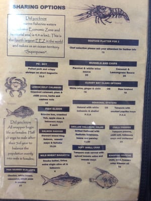 Menu photo 1 Seafood Central Auckland, AUK