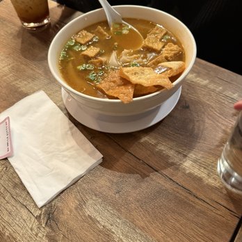 Thai Thyme - Tom Yum Noodle Soup with tofu - Thai Near Me - Monrovia, California Thai Thyme - Tom Yum Noodle Soup with tofu - Thai Near Me - Monrovia, California