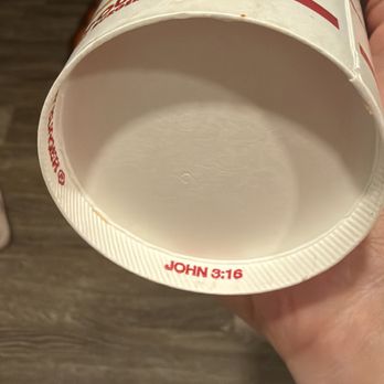 In-N-Out Burger - Bottom of the cup! John 3,16 - Burgers Near Me - Bakersfield, California In-N-Out Burger - Bottom of the cup! John 3,16 - Burgers Near Me - Bakersfield, California