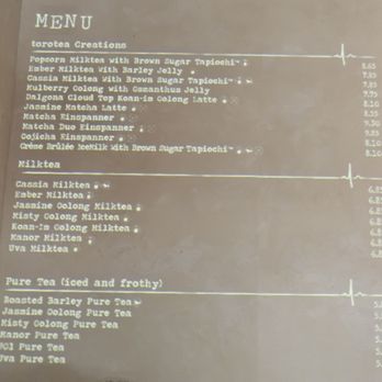 Torotea - Menu left side - Bubble Tea Near Me - Santa Ana, California Torotea - Menu left side - Bubble Tea Near Me - Santa Ana, California