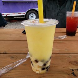 Bubble Bar - Orange blended with tapioca pearls and egg custard