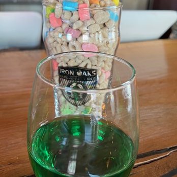 Iron Oaks Winery - Green Chardonnay & Lucky Charms- perfect for St Patrick's Day - Wine Tasting Room Near Me - Paso Robles, California Iron Oaks Winery - Green Chardonnay & Lucky Charms- perfect for St Patrick's Day - Wine Tasting Room Near Me - Paso Robles, California
