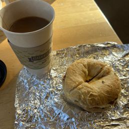 Bagel sandwich and coffee Bagel sandwich and coffee