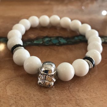 Majestic Earth - Malasian white jade stormtrooper bracelet - Jewelry Near Me - Phoenix, Arizona
