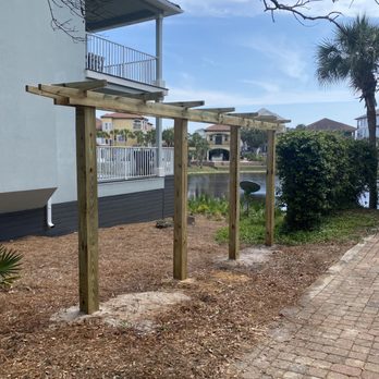 Lawn Gods - Arbor constructed and installed, ready for Jasmine Vine! Excellent work! - Tree Services Near Me Lawn Gods - Arbor constructed and installed, ready for Jasmine Vine! Excellent work! - Tree Services Near Me