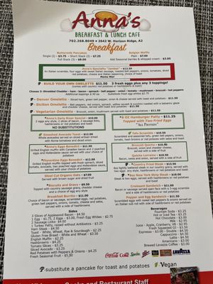 Menu photo 8 Anna's Breakfast and Lunch Cafe Henderson, NV Menu photo 8 Anna's Breakfast and Lunch Cafe Henderson, NV