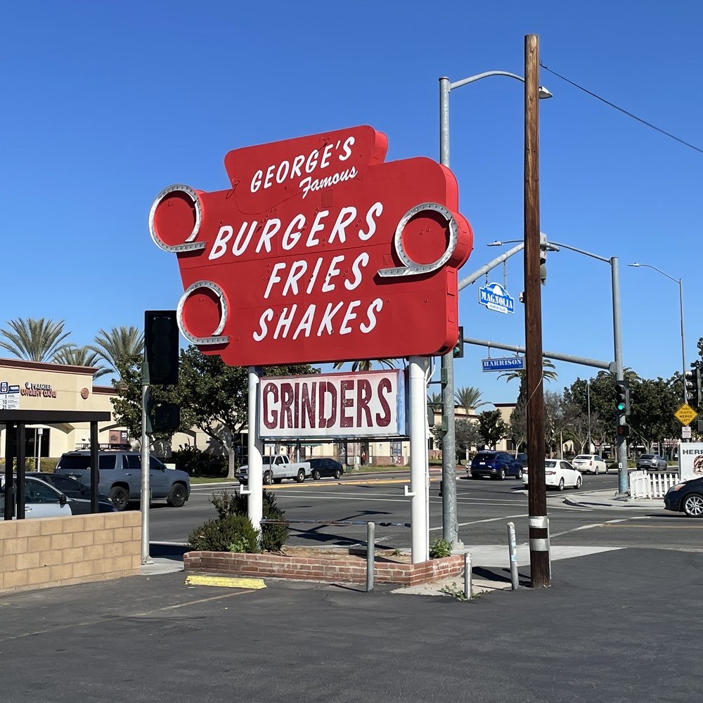 George's Drive-In - George's Burgers signage - American Near Me - Riverside, California George's Drive-In - George's Burgers signage - American Near Me - Riverside, California