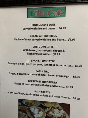 Menu photo 7 Fili's Cafe Cudahy, WI
