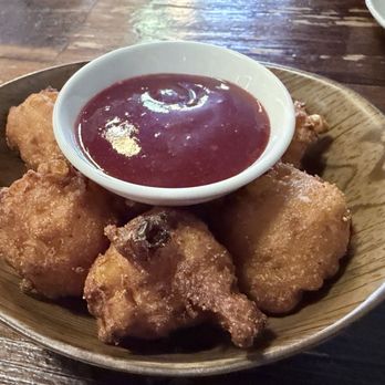 Spinning Bones - Corn Fritters - New American Near Me - Alameda, California Spinning Bones - Corn Fritters - New American Near Me - Alameda, California