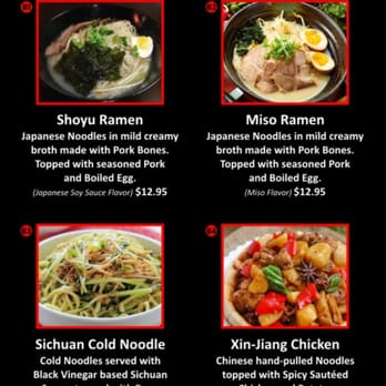 Noodle Bowl - the menu for the noodle bowl - Chinese Near Me - Fort Saint John, British Columbia